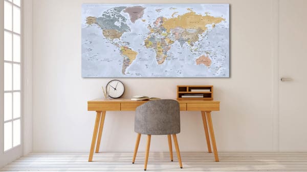 Mappa del Mondo - Piccolo (130cm x 65cm) | Medio (150cm x 75cm)