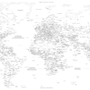 Mappa del Mondo Vuota – Monte Bianco