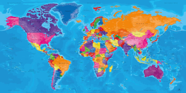 Mappa del Mondo su Tavola