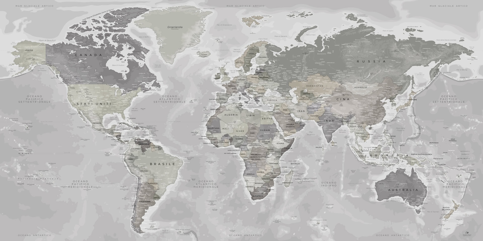 Mappamondo da Muro -Mappa del Mondo Gigante Aggiornata
