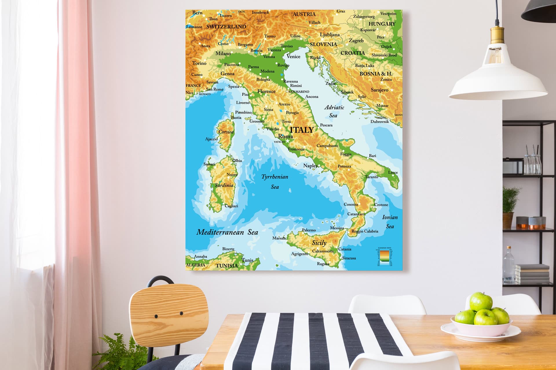 Mappa d'Italia Dettagliata - Cartina Italiana - Scegli tra 13 Modelli